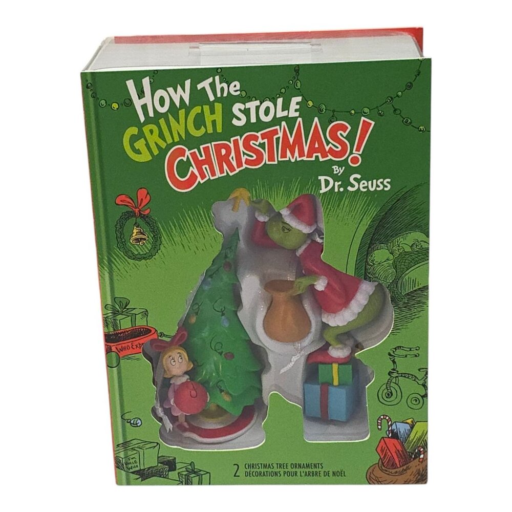 Hallmark Dr Suess How The Grinch Stole Christmas Ornaments Set of 2 IOB 3HCM4006